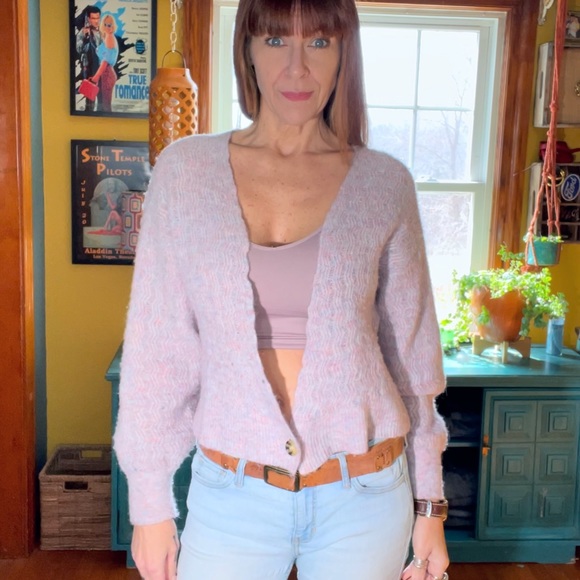 Willow & Wind Tops - Light Purple Knit Top Cardigan